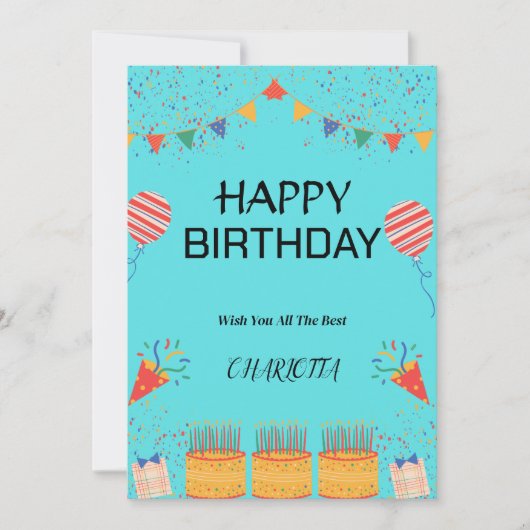 VERJAARDAGSCARD KAART (Voorkant)