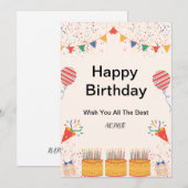 VERJAARDAGSCARD KAART (Voorkant / Achterkant)