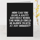 VERJAARDAGSCARD MET KERNONDERGANG WW3 KAART (Gele Bloem)