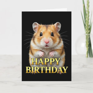 VERJAARDAGSCARD MET OPVALLENDE CLOSE-UP HAMSTER KAART