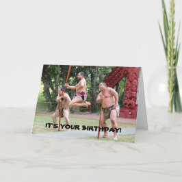 VERJAARDAGSCARD MET UITGELATENHEID BEDANKKAART