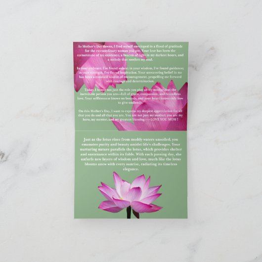 VERJAARDAGSCARD MOEDERDAG KAART (Binnen)