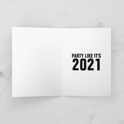 VERJAARDAGSCARD MONA LISA GRAFISCH 2021, GEZICHTSM KAART (Binnen)