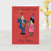 VERJAARDAGSCARD RUBY TROUWDAJAR KAART (Gele Bloem)