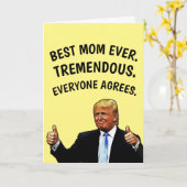 VERJAARDAGSCARD TRUMP MOEDER KAART (Gele Bloem)