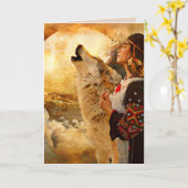 VERJAARDAGSCARD VAN INDIANSE VROUW KAART (Gele Bloem)