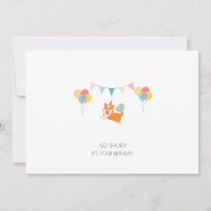 VERJAARDAGSCARD VOOR CORGI'S FEESTDAGENKAART