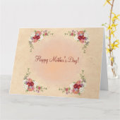 VERJAARDAGSCARD VOOR MOEDER (VINTAGE) KAART (Gele Bloem)