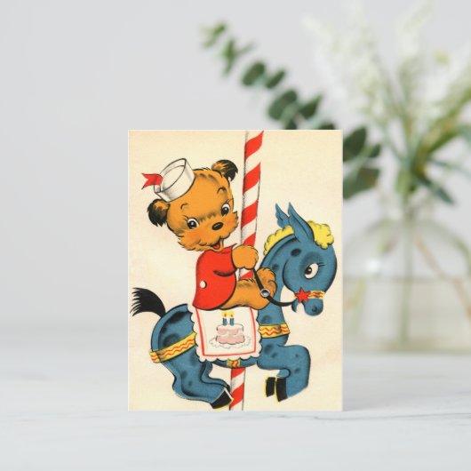 verjaardagscarrousel briefkaart (Staand voorkant)