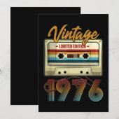 Verjaardagscassettebandje 1976 45e verjaardag Vint Kaart (Voorkant / Achterkant)