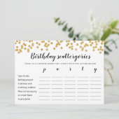 Verjaardagscategorieën bewerkbare game Kaart (Staand voorkant)