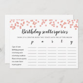 Verjaardagscategorieën bewerkbare game Kaart (Voorkant / Achterkant)