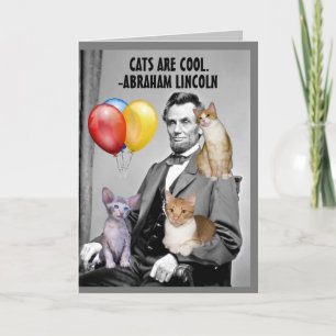 VERJAARDAGSCATKAART VAN ABRAHAM LINCOLN BEDANKKAART