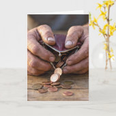 Verjaardagscenten in een portemonnee kaart (Gele Bloem)