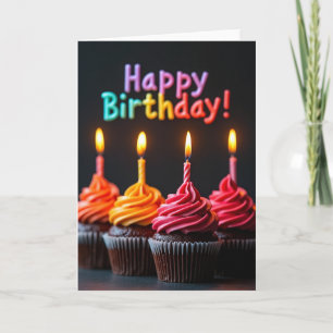 Verjaardagschocoladekaart met Feestelijke Thema Kaart