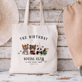Verjaardagsclub | Jungle Dieren Kids Naam Tote Bag