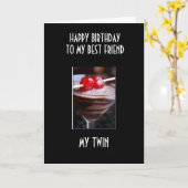 VERJAARDAGSCOCKTAIL VOOR MIJN TWEELING / BESTE VRI KAART (Gele Bloem)