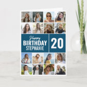 verjaardagscollage | Foto Willekeurige leeftijd Aa Kaart (Voorkant)