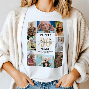Verjaardagscollage T-shirt 90 jaar
