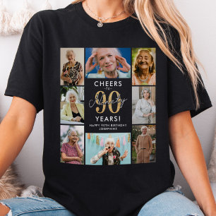 Verjaardagscollage T-shirt 90 jaar