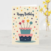 Verjaardagsconfetti-ontwerpkaart Kaart (Gele Bloem)