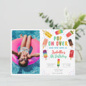 verjaardagscool voor zomerijs pop kaart (Staand voorkant)