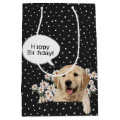 verjaardagscourant Golden Retriever in dagscènes Medium Cadeauzakje (Voorkant)