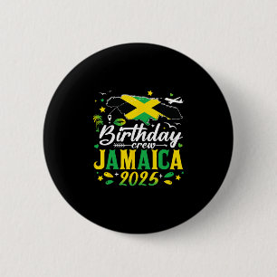 Verjaardagscrew Jamaica 2025 Familie Cruise Vakant Ronde Button 5,7 Cm