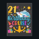 Verjaardagscruise 21 B-Day Feestje Briefkaart<br><div class="desc">21e verjaardag Cruise B-Day Party Grappig ontwerp cadeau Klassieke Standaard Ansichtkaart Klassieke Collectie.</div>