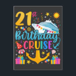 Verjaardagscruise 21 B-Day Feestje Briefkaart<br><div class="desc">21e verjaardag Cruise B-Day Party Grappig ontwerp cadeau Klassieke Standaard Ansichtkaart Klassieke Collectie.</div>