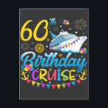 Verjaardagscruise 60 B-Day Feest Briefkaart<br><div class="desc">60e verjaardag cruise B-Day Party Grappig ontwerp Cadeau Standaard ansichtkaart Klassieke Collectie.</div>