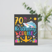 Verjaardagscruise 70 jaar B-Day Feest Briefkaart (Staand voorkant)