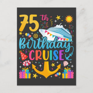 Verjaardagscruise 75 jaar B-Day Feest Briefkaart