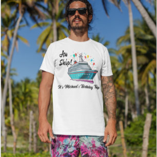 Verjaardagscruise Ah Schip Grappige Groep T-shirt
