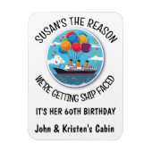 Verjaardagscruise Fun Groep Persoonlijk  Magneet (Verticaal)