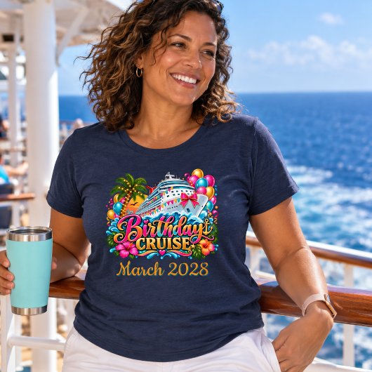 Verjaardagscruise Tri-Blend shirt