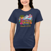 Verjaardagscruise Tri-Blend shirt (Voorkant)