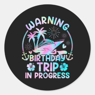 Verjaardagscruiseskader maakt samen herinneringen ronde sticker
