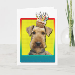 Verjaardagscupcake - Airedale Kaart