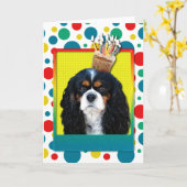 Verjaardagscupcake - Cavalier - Tri-Color Kaart (Gele Bloem)