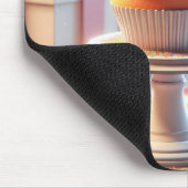 Verjaardagscupcake met kaars muismat (Hoek)