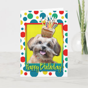 Verjaardagscupcake - ShihPoo - Maggie Kaart