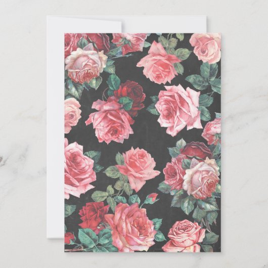  verjaardagsdag floral chalkboard kaart (Achterkant)