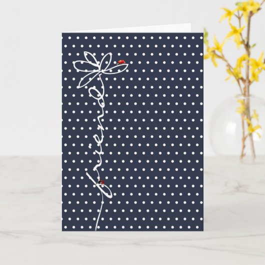 verjaardagsdagsdagsdagsdag en ladybugs - kaart (Gele Bloem)