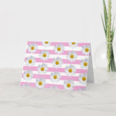 verjaardagsdagsdagsdagsdags op roze streep kaart (Voorkant)