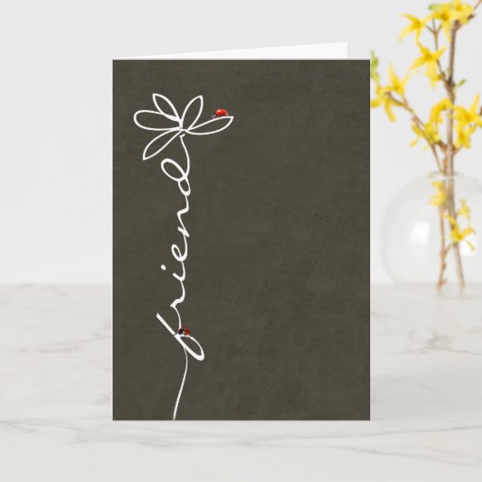 verjaardagsdagsdagsdagsdagsdagsmaaltijd en ladybug kaart (Gele Bloem)