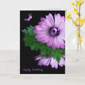 verjaardagsdagsdagsmaaltijd met bellenreflectie kaart (Gele Bloem)