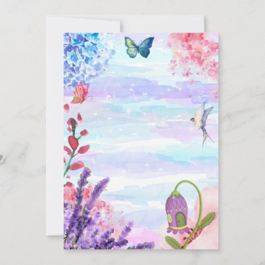 verjaardagsdagsuitnodiging kaart (Achterkant)