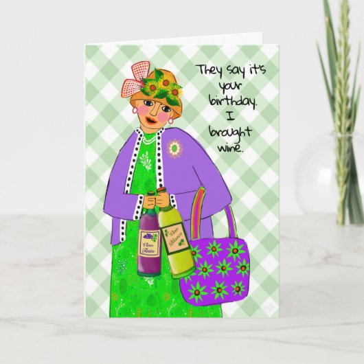 Verjaardagsdame gekleed als de Koningin brengt Wij Kaart (Voorkant)