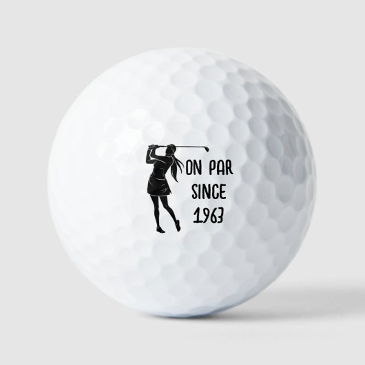 Verjaardagsdame Golfer Grappig 60e gelukkig Par Vo Golfballen (Voorkant)